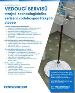 Vedoucí servisů strojně technologického zařízení Invent na vodohospodářských stavbách