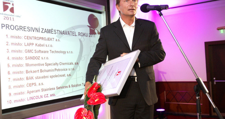 Titul Zaměstnavatel roku 2011 získala společnost CENTROPROJEKT ze Zlína