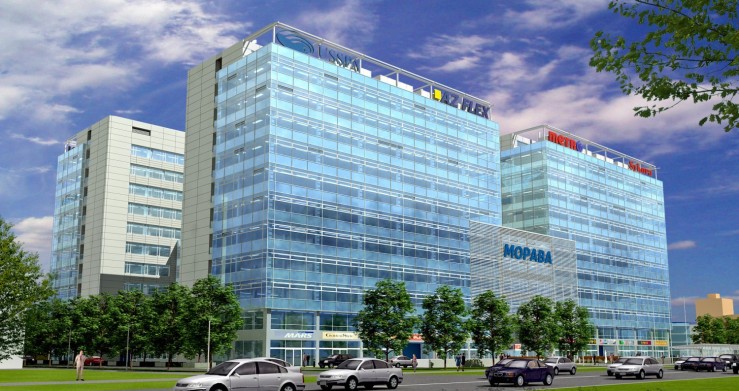 Administrativní a hotelové centrum v Kyjevě na Ukrajině
