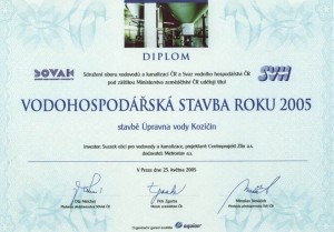Projekt úpravny vody Kozičín zpracovala projektová kancelář Centroprojekt